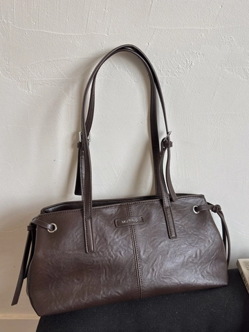 Minimalist Retro PU Leather Underarm Bag For Women Large Capacity Tote Shoulder Bag Solid Color Commuter Handbag