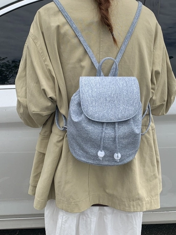 Damen Einfach PU Mode Mini Rucksack Elegant Nische Kordelzug Eimer Tasche Für Pendeln Alltag Outdoor Damen Rucksack