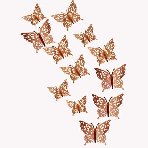 Spiegel Papier Schmetterling Wandsticker Hohl 3D DIY Home Decor Schmetterling Aufkleber Für Hochzeit Party Wand Kunst Deko