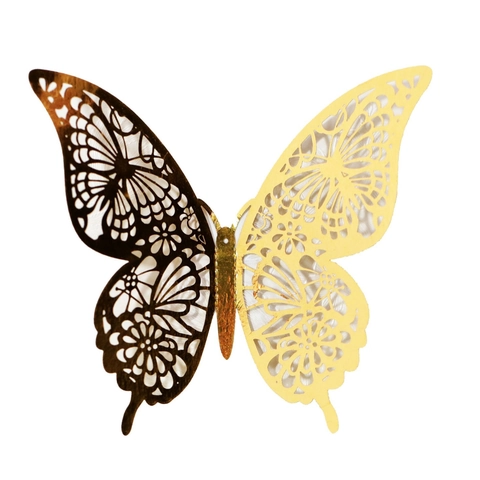 3D Hollow Laser Cut Butterfly Wall Stickers Cardstock Butterfly Decoration For Home Room Party Wedding Backdrop DIY Decor