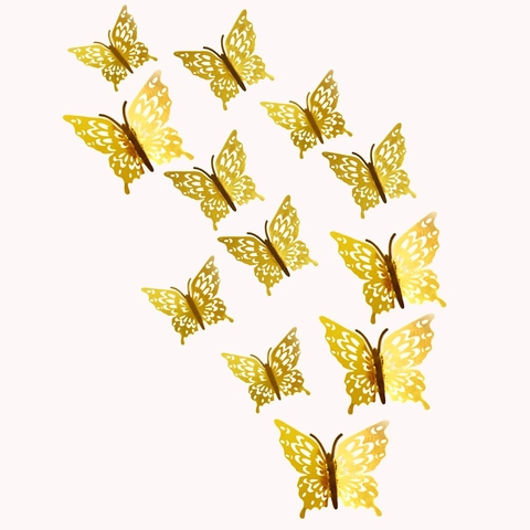 Spiegel Papier Schmetterling Wandsticker Hohl 3D DIY Home Decor Schmetterling Aufkleber Für Hochzeit Party Wand Kunst Deko