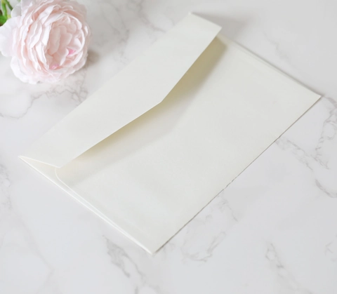 Thickened Pearl Paper Envelopes For Invitations Wedding Greeting Cards Flesh Pink Ivory Color Western V-Flap Envelopes