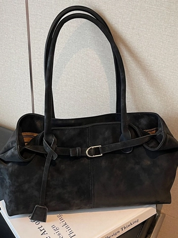 Sac Cabas en Cuir PU Vintage de Grande Capacité pour Femmes Texture Mate Navettage Sac à Bandoulière Mode Sac à Main Décontracté