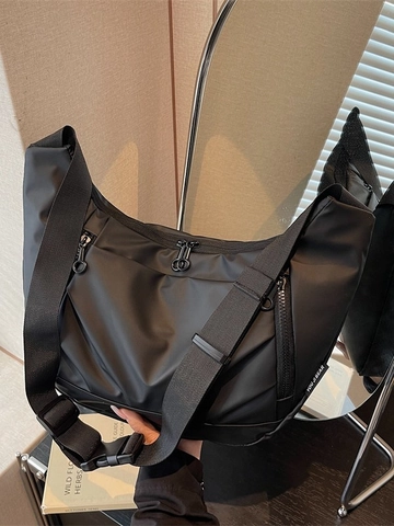 Sac Bandoulière en Tissu Oxford Grande Capacité Sac Dumpling Femmes Casual Sac Messager Multi-poches Léger Sac à Épaule pour Travail École Voyage