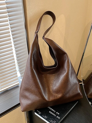 Vintage Tragetasche Aus PU Leder Mit Großer Kapazität Für Damen 2026 Neue Herbst Winter Pendler Schultertasche Hobo Bag