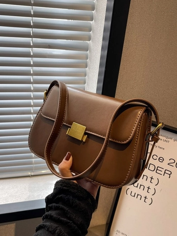 Women Minimalist PU Leather Small Square Bag Vintage Solid Color Crossbody Shoulder Bag For Daily Commuting Fashion Gift