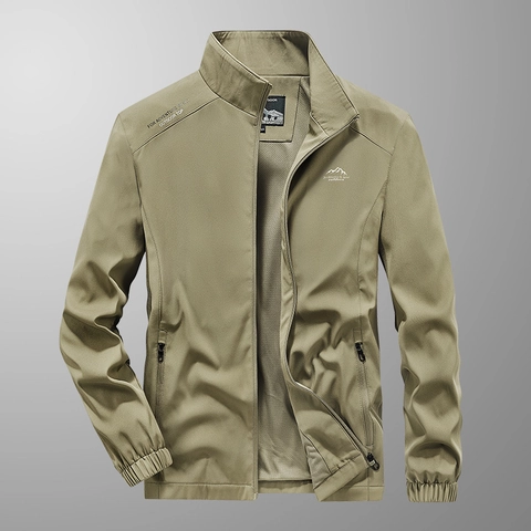 Herren Outdoor Camping Jacke Stehkragen Winddicht Leicht Softshell Mantel Frühjahr Herbst Casual Übergröße Locker Sportbekleidung Outdoor Top