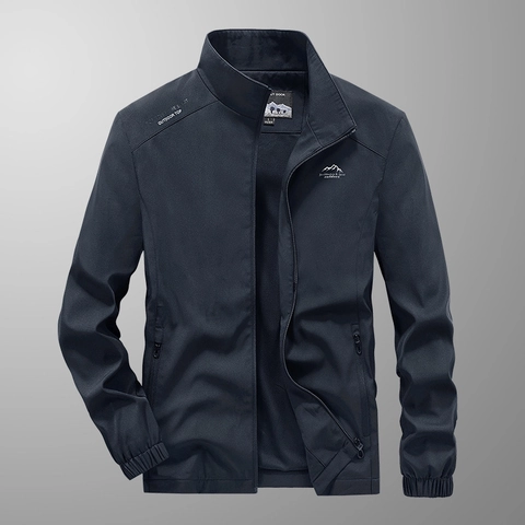 Herren Outdoor Camping Jacke Stehkragen Winddicht Leicht Softshell Mantel Frühjahr Herbst Casual Übergröße Locker Sportbekleidung Outdoor Top