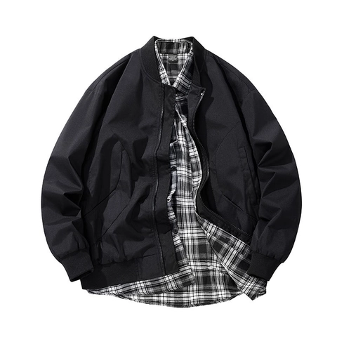 Veste à Capuche Légère Coupe-vent pour Hommes Color Block Polyester Sportswear Décontracté Bomber Manteau Hommes Extérieur