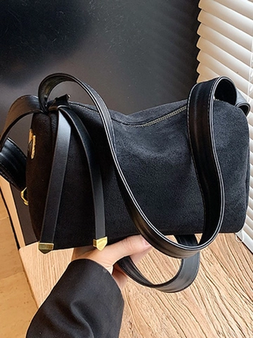 Vintage Dames Kunstmatig Suède Schoudertas Zacht Mat PU Leer Crossbody Tas Retro Pillow Handtas Kleine Messenger Tas