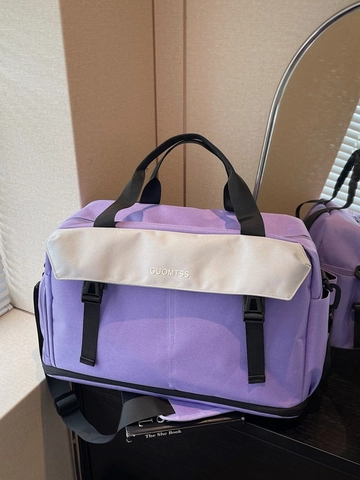 Large Capacity Travel Duffle Bag With Shoe Compartment Wet Dry Separation Fashion Weekender Bag For Sports Gym Women Men