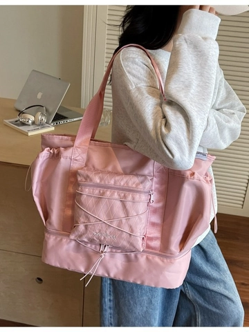 Große Kapazität Segeltuch Reisetasche Für Damen Fitness Sporttasche Mit Schuhfach Wasserdichte Weekender Lässige Umhängetasche
