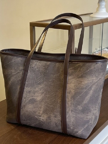 Large Capacity Marble Pattern PU Leather Tote Bag For Women Vintage Casual Fashion Shoulder Bag For Commuting Travel Shopping