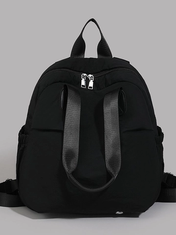 Zaino da Donna di Grande Capacità in Nylon Multifunzionale Borsa Tote Plissettata Leggera Idrorepellente Borsa a Tracolla