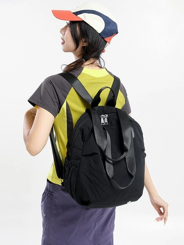 Zaino da Donna di Grande Capacità in Nylon Multifunzionale Borsa Tote Plissettata Leggera Idrorepellente Borsa a Tracolla