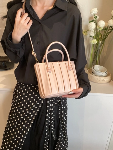 Trendige Gefaltete Damen Handtasche Weiches PU Leder Eimertasche Mit Schultergurt Mode Umhängetasche Für Den Täglichen Weg Damen