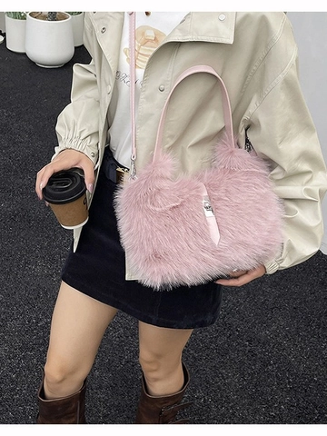 Bolso de Hombro de Piel Sintética para Mujer Bolso Tote de Gran Capacidad Con Cierre de Torsión de Metal Moda de Otoño Invierno