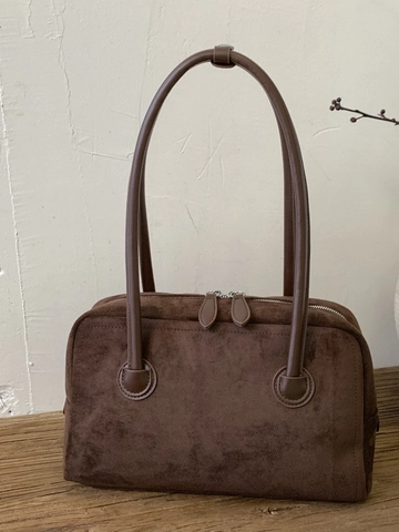 Retro Matte PU Leather Underarm Bag For Women Large Capacity Minimalist Shoulder Bag Solid Color Casual Commute Handbag