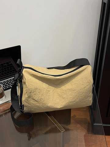 Bolso Bandolera de Nailon de Gran Capacidad para Mujer Bolso de Hombro Deportivo Simple Mensajero Casual Ligero Impermeable para Diario