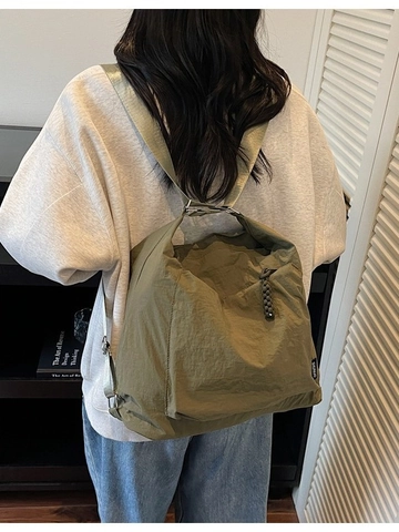 Mode Leinwand Damen Rucksack Große Kapazität Lässige Hobo Schultertasche Minimalistisch Trendy Student Pendeln Tote Rucksack