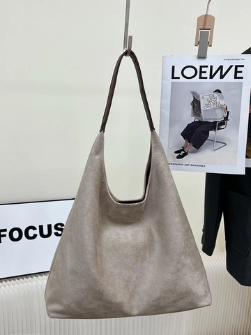 Vintage Damen Große Kapazität Wildleder Einkaufstasche Minimalistisch Kunstleder Schultertasche Pendler Handtaschen Set Mit Beutel