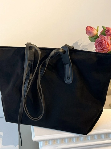 Borsa Tote da Donna in Pelle PU Grande Capacità Texture Scamosciata Minimalista Borsa a Spalla Versatile Pendolare Shopping