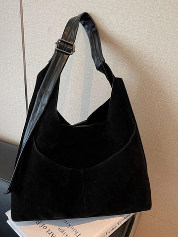 Vintage Kunstwildleder PU Leder Große Kapazität Tragetasche Für Damen Retro Hobo Umhängetasche Mit Verstellbarem Riemen Pendler Tasche