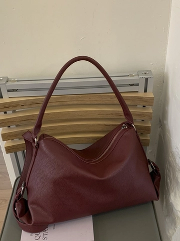 Borsa a Tracolla da Donna in Pelle PU di Grande Capacità Borsa Hobo Retrò con Texture Litchi Sottobraccio Minimalista Crossbody