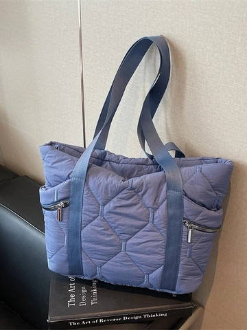 Damen Mode Gesteppt Große Kapazität Tragetasche Lässig Wattiert Rautenförmig Schultertasche Einfach Stilvoll Täglich Pendeltasche