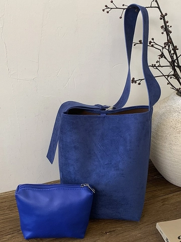 Τσάντα Tote Μεγάλης Χωρητικότητας Γυναικεία Ρετρό Ματ PU Δερμάτινη Τσάντα Ώμου Με Εσωτερικό Πορτοφόλι Τσάντα Κουβάς