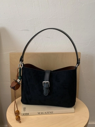 Retro Frosted Synthetic Leather Bucket Shoulder Bag For Women Fashion Crossbody Handbag With Magnet Buckle And Stitching