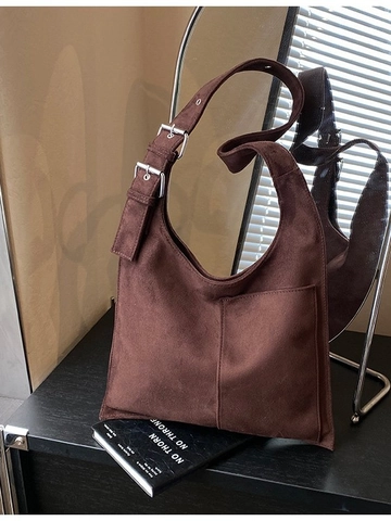 Borsa a Spalla Vintage Scamosciata Con Stampa Leopardata Grande Capacità Tote Bag Donna Retro Casual Pendolare Shopping Borsa Con Tracolla Regolabile