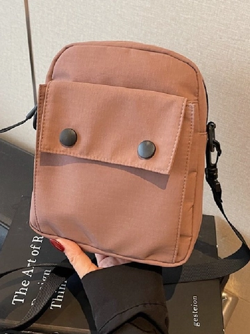 Borsa a Tracolla in Tela Leggera in Stile Giapponese per Donna Piccola Borsa a Spalla Quadrata per Studenti Viaggi Casual Porta Cellulare