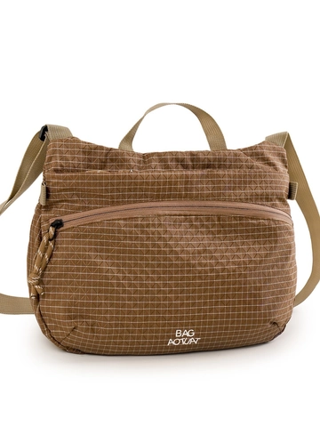 Borsa Messenger in Nylon Resistente All'acqua per Uomo Donna Motivo a Griglia Borsa a Tracolla Sport All'aperto Casual Grande Capacità