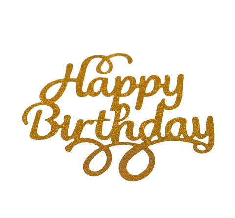 Décoration de Gâteau en Carton Pailleté Découpe Laser Happy Birthday Love Heart Design Pic à Gâteau pour Fête Célébration
