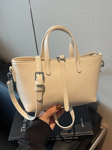 Vintage Women PU Leather Bucket Bag Minimalist Solid Color Shoulder Crossbody Bag With Adjustable Strap Zipper Buckle Daily Handbag