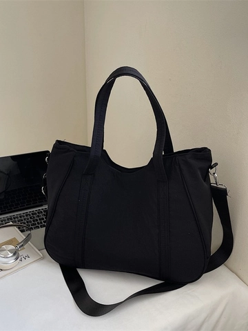 Dames Grote Capaciteit Gewassen Stof Tote Bag Casual Minimalistische Schoudertas Crossbody Tas Voor Woon-werkverkeer Reizen Mode