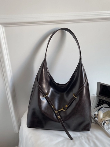 Sac Seau en Cuir PU de Grande Capacité pour Femmes Sac à Bandoulière Vintage Plissé Style Coréen Sac Hobo