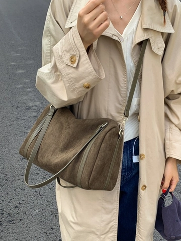 Retro Große Kapazität Matt PU Leder Tote Bag Für Damen Vintage Minimalismus Umhängetasche Herbst Winter Pendler Achselhöhle Tasche