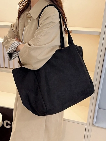Large Capacity Leopard Print Tote Bag For Women Casual Fabric Shoulder Bag Commuting Shopping Handbag Fashion Travel Bag