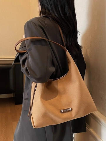 Damen Große Kapazität Segeltuch Beuteltasche Mode Falten Schulter Tote Bag Lässig Pendeln Handtasche Mit Verstellbarem Gurt