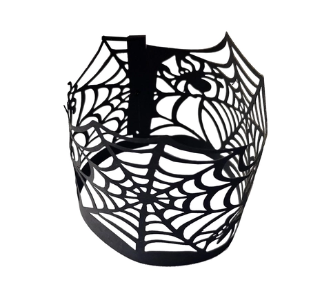 Involucro Paralume in Carta Perlescente Traforata a Ragnatela di Halloween per Candela Elettronica Luce Notturna LED Festa
