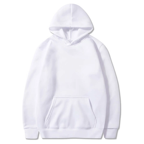 Unisex Solid Color Fleece Hoodie Pullover Loose Long Sleeve Hooded Sweatshirt With Kangaroo Pocket Casual Sportswear