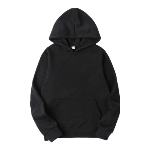 Unisex Solid Color Fleece Hoodie Pullover Loose Long Sleeve Hooded Sweatshirt With Kangaroo Pocket Casual Sportswear
