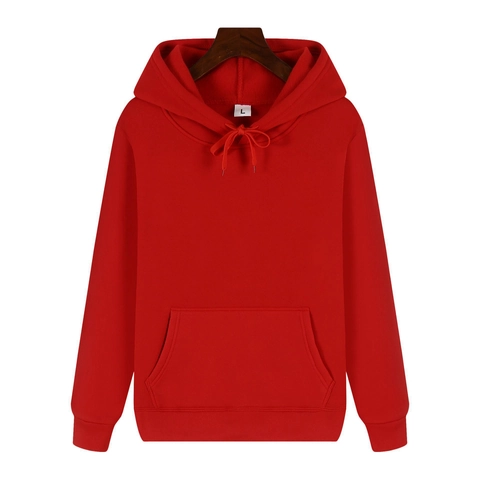 Sudadera con Capucha para Hombre Color Sólido Forro Felpa Pullover Casual Manga Larga Con Bolsillo Canguro Ropa Deportiva