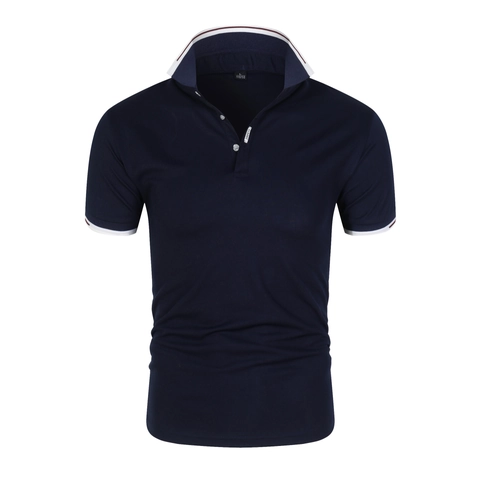 Polo Homme Rayures Contrastées Manches Courtes Décontracté Sportif Couleur Unie Top Pour Été Quotidien Mode Classique