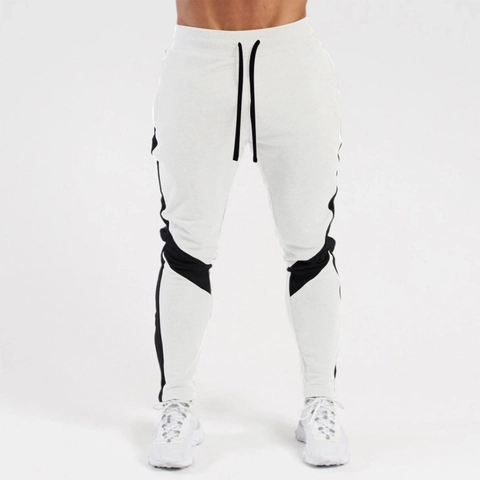 Ανδρική Φόρμα Jogger Slim Fit Αθλητική Με Κορδόνι Γεωμετρικό Color Block Επένδυση Fleece Για Προπόνηση Fitness