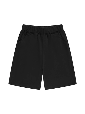 Children's Casual Sport Shorts For Boys Girls Summer Solid Color Elastic Waist Five Point Breathable Soft Polyester Kids Beach Shorts