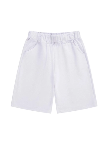 Children's Casual Sport Shorts For Boys Girls Summer Solid Color Elastic Waist Five Point Breathable Soft Polyester Kids Beach Shorts