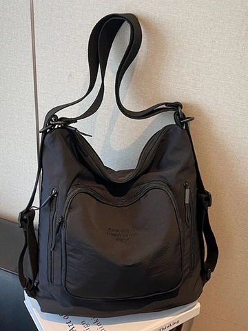 Damen Multifunktionale PU-Leder Tote Bag Große Kapazität Casual Schultertasche Umhängetasche Uni Student Mode Rucksack
